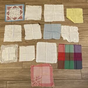 Vintage Hankie Lot Of Ladies Handkerchiefs
